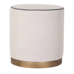 Pouf cilindrico Agostina bianco