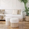 Pouf cilindrico Spotorno bianco della Collezione Riviera