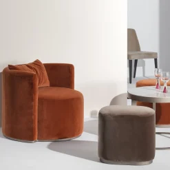 Pouf Ciro Brown di Ciarmoli Queda Studio