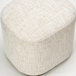 Pouf Ciro Erosion Bianco in Boucl� di Ciarmoli Queda Studio