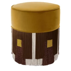 Pouf Cleo Mustard di Lorenza Bozzoli