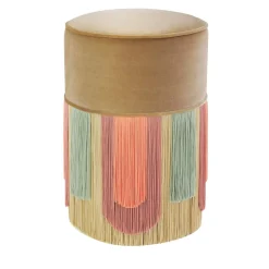 Pouf "Couture Geometric Beige Deco