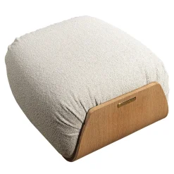 Pouf da esterno Kathryn in tessuto beige