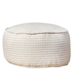 Pouf da esterno Soft Cay in tessuto beige