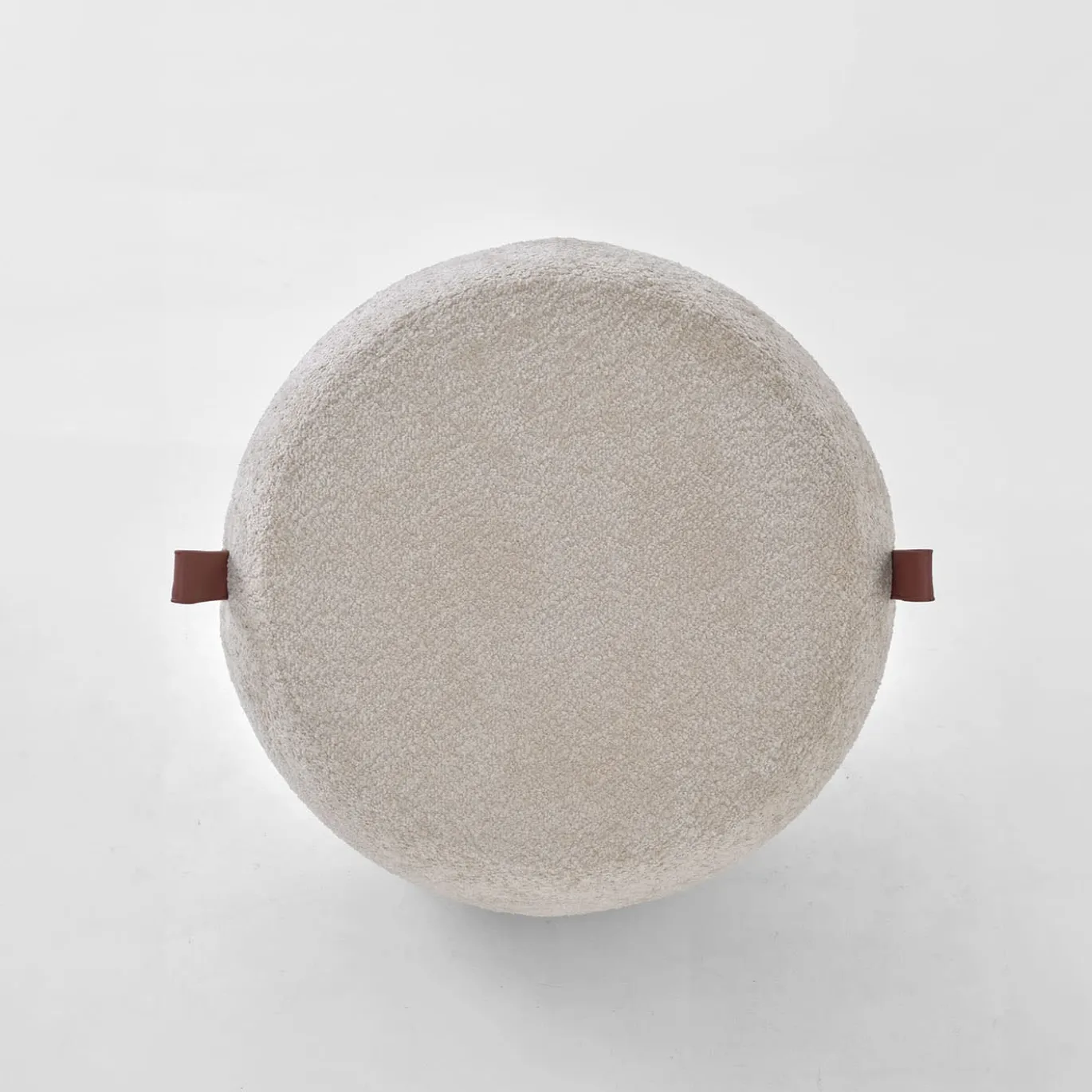 Pouf Domino in bouclé beige