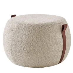 Pouf Domino in bouclé beige