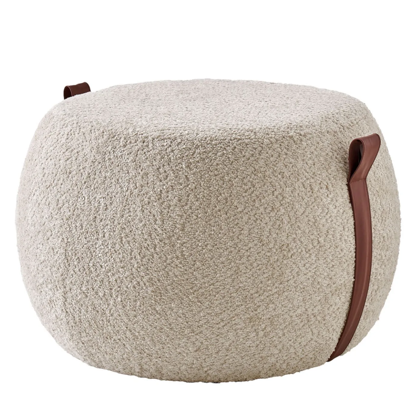 Pouf Domino in bouclé beige