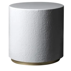 Pouf e tavolino bianchi