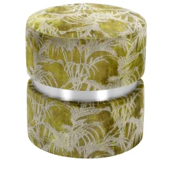 Pouf floreale verde Tara