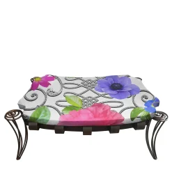 Pouf Garden White Flower di Carlo Rampazzi