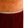 Pouf geometrico arancione e bordeaux di Decò Couture