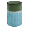 Pouf geometrico bicolore Couture verde