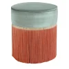 Pouf geometrico bicolore Menta e Arancio Couture