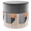 Pouf geometrico Geo Couture grigio