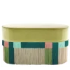 Pouf geometrico Wien verde Couture