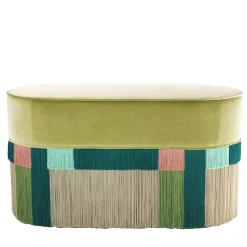 Pouf geometrico Wien verde Couture