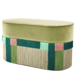 Pouf geometrico Wien verde Couture