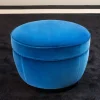 Pouf Georgette 21 in Velluto Blu elettrico