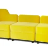 Pouf giallo con schienale Angolo di Corrado Corradi Dell'Acqua