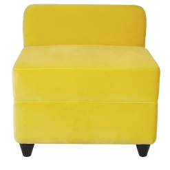 Pouf giallo con schienale Angolo di Corrado Corradi Dell'Acqua