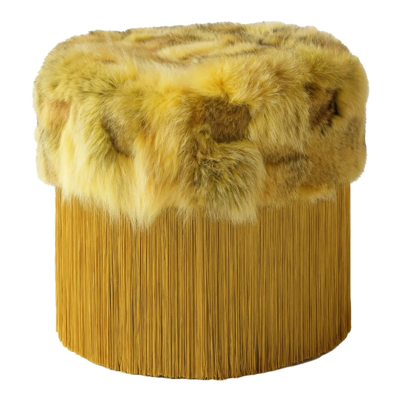 Pouf giallo patchwork di Lorenza Bozzoli