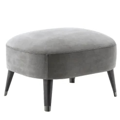 Pouf in nabuk grigio Mirage