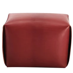 Pouf in pelle rossa Big Bao di Viola Tonucci