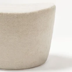 Pouf in pelle Shearling