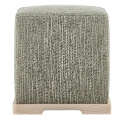 Pouf in tessuto grigio Juliette