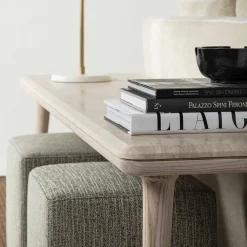 Pouf in tessuto grigio Juliette