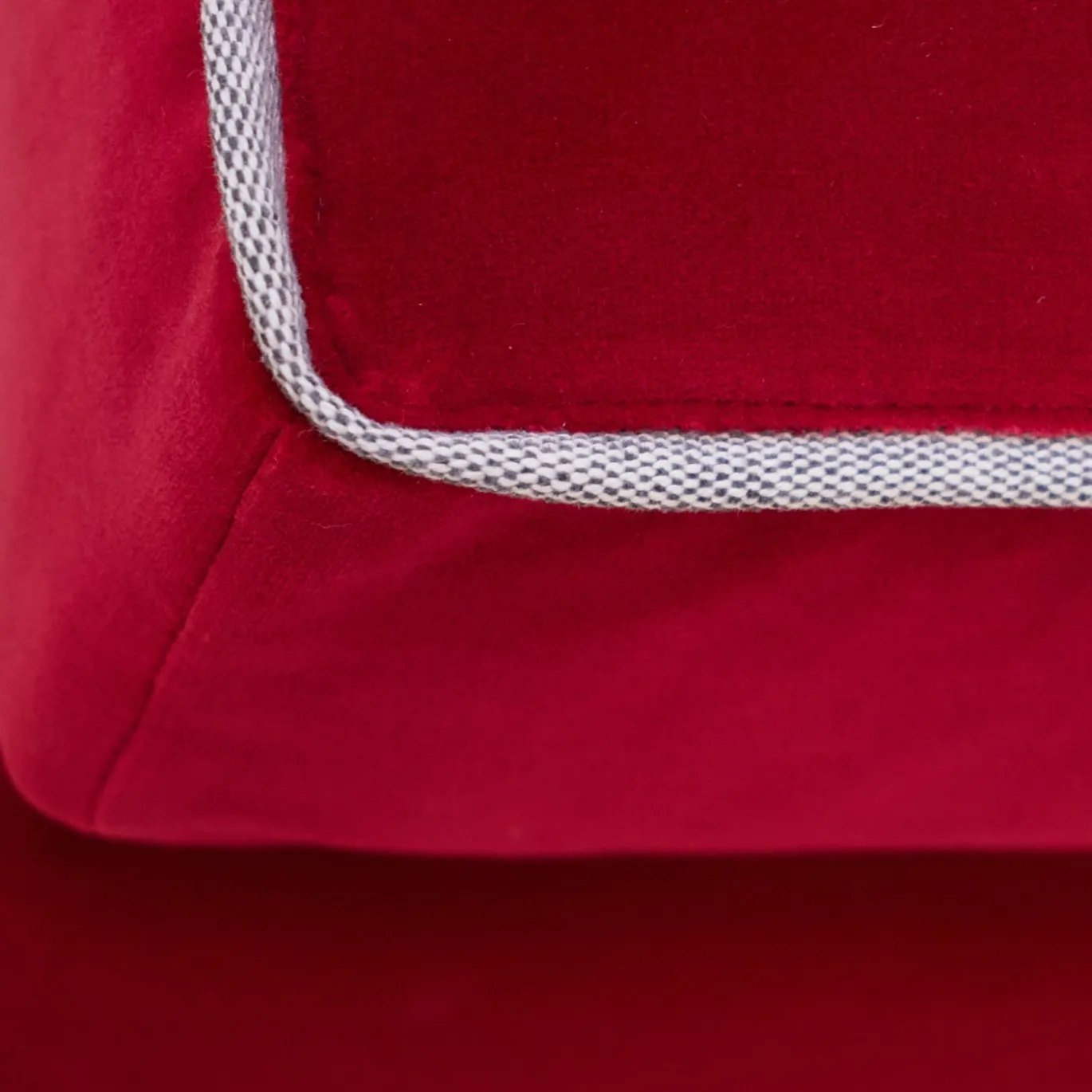 Pouf in velluto Casquet Ecological Red Passion