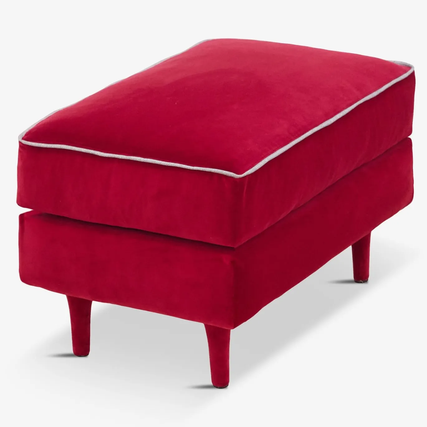 Pouf in velluto Casquet Ecological Red Passion