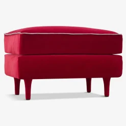 Pouf in velluto Casquet Ecological Red Passion