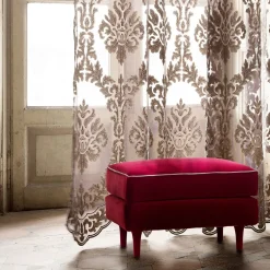 Pouf in velluto Casquet Ecological Red Passion