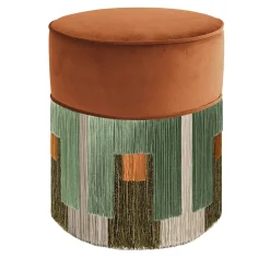 Pouf in velluto di rame Treasure Couture di Lorenza Bozzoli