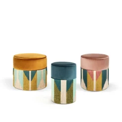 Pouf in velluto lilla Treasure di Lorenza Bozzoli