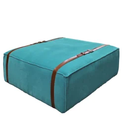 Pouf in velluto turchese Maxi Docker