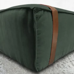 Pouf in velluto verde inglese Maxi Docker