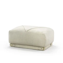 Pouf Leisure in velluto bogardine bianco di Lorenza Bozzoli