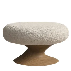 Pouf Les Incroyables in bouclé bianco