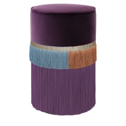 Pouf linea geometrica Couture viola