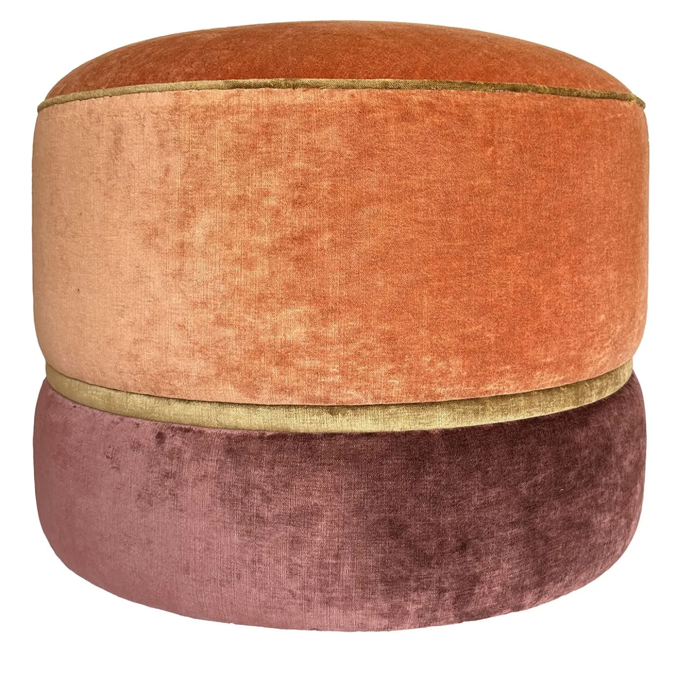 Pouf Lollipouf in Velluto Arancione
