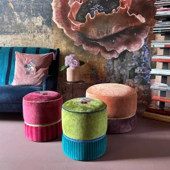Pouf Lollipouf in Velluto Arancione