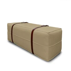Pouf Lungo Docker in Velluto Beige