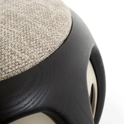 Pouf marrone e beige Yuan