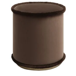 Pouf marrone tono su tono