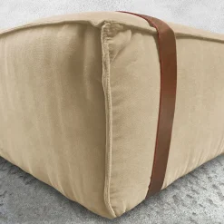 Pouf Maxi Docker in velluto beige