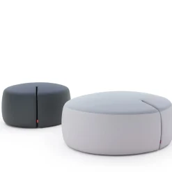 Pouf medio grigio chiaro TOMMY di Basaglia + Rota Nodari