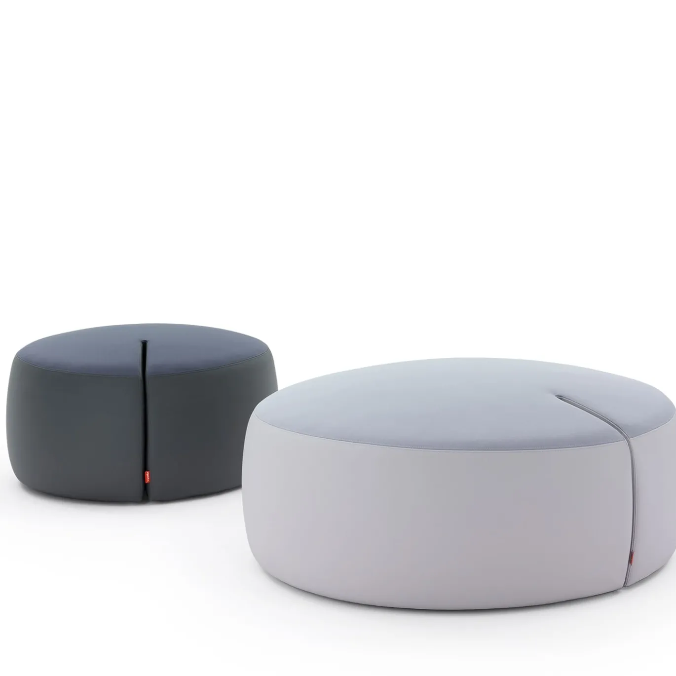 Pouf medio grigio chiaro TOMMY di Basaglia + Rota Nodari