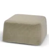 Pouf Nuda grigio a taglio quadrato di Simone Micheli